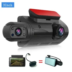 Dual Lens HD 1080P Dash Cam with WiFi, Night Vision, and Loop Recording - None (3 inch without WIFI)