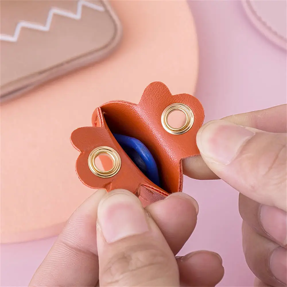 Card Holder Leather Key Ring Personality Access Control Card Cover Case Key Chain Access Card Bag Pendant Cartoon Keychains Keyfob