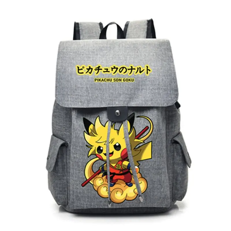 

Duomei Cartoon Pikachu Backpack Spoof Canvas Student Backpack Travel Bag
