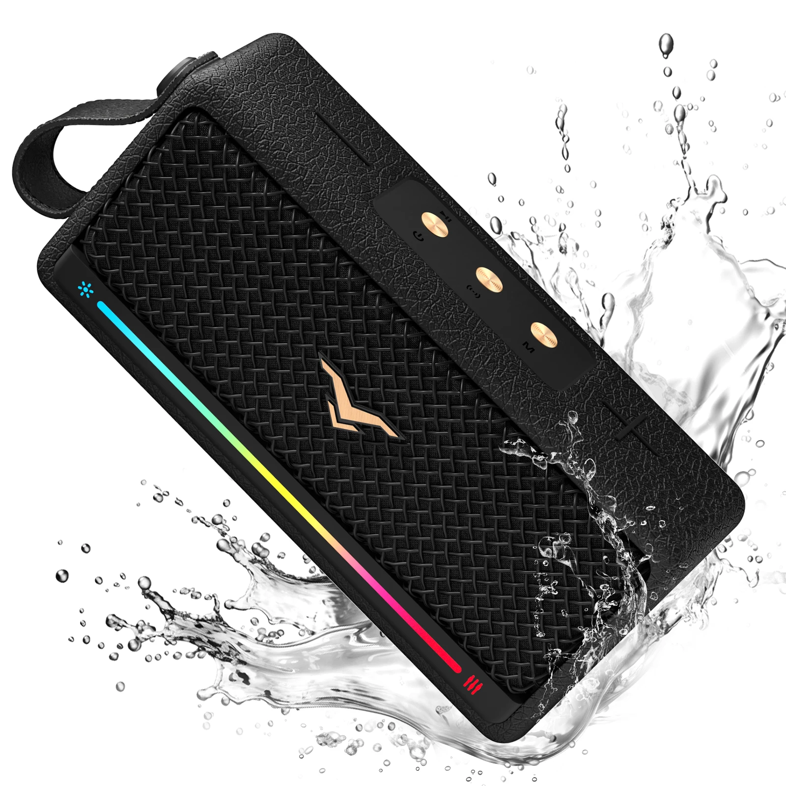 

SatgeSound Portable Bluetooth Speaker,40W, IPX7 Waterproof Wireless Speaker with Powerful Bass, LED Lights for Home, Outdoors