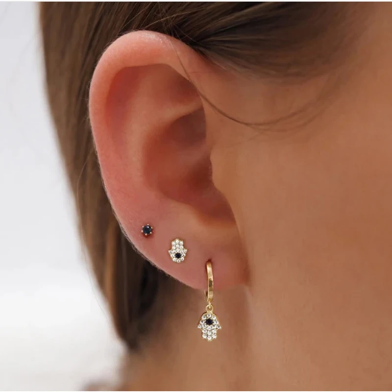 BOKAO 2021 Trend Earrings For Women Earrings Silver 925 Angel Eyes Hoop Earrings Piercing Jewelry Bijoux Femme Cartilage Серьги