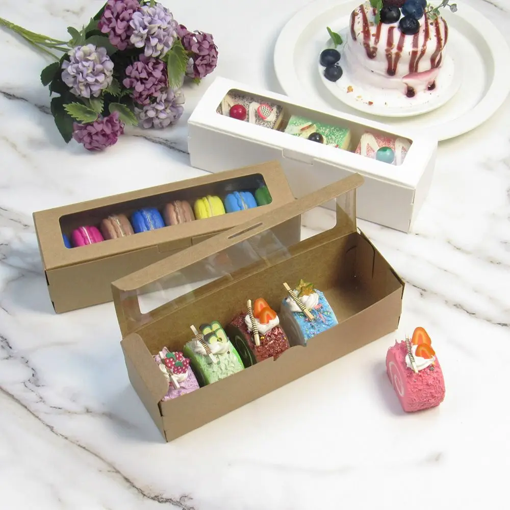 Scatole Biscotti 10 Pezzi - Cartone Con Finestra, 32.5x25x9cm Per Macarons E Torte - Foto 9