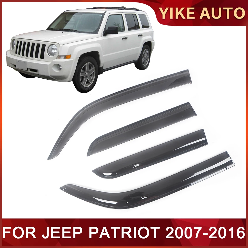 

Оконный козырек для JEEP PATRIOT MK74 2007-2016, дверной козырек с защитой от ветра, солнца, дождя, боковые окна, ветровые дефлекторы, автозапчасти