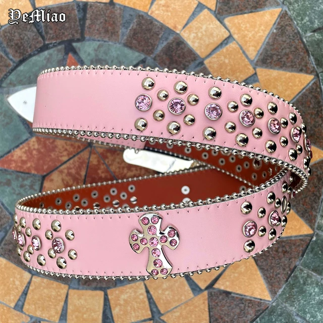 Fashion Diamond Women's Belt Rhinestone Studded Belt Female PU Leather Belts  for Women Luxury Designer Waistband Harajuku 3.8 Cm - AliExpress