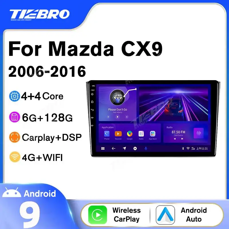 

Автомагнитола 2DIN на Android, мультимедийный видеоплеер для Mazda CX9 CX-9 CX 9 TB 2006-2016, Авторадио, GPS-навигация, стереоприемник DSP