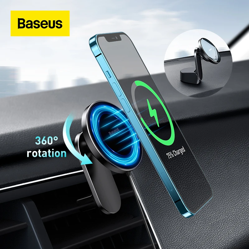 with air Vent Hook up funXim Magnetic Wireless car Charger W3 for iPhone 8/X Compatible with Other Smartphones That Support Qi Technology Samsung Galaxy S8/S8+/S7/S6 