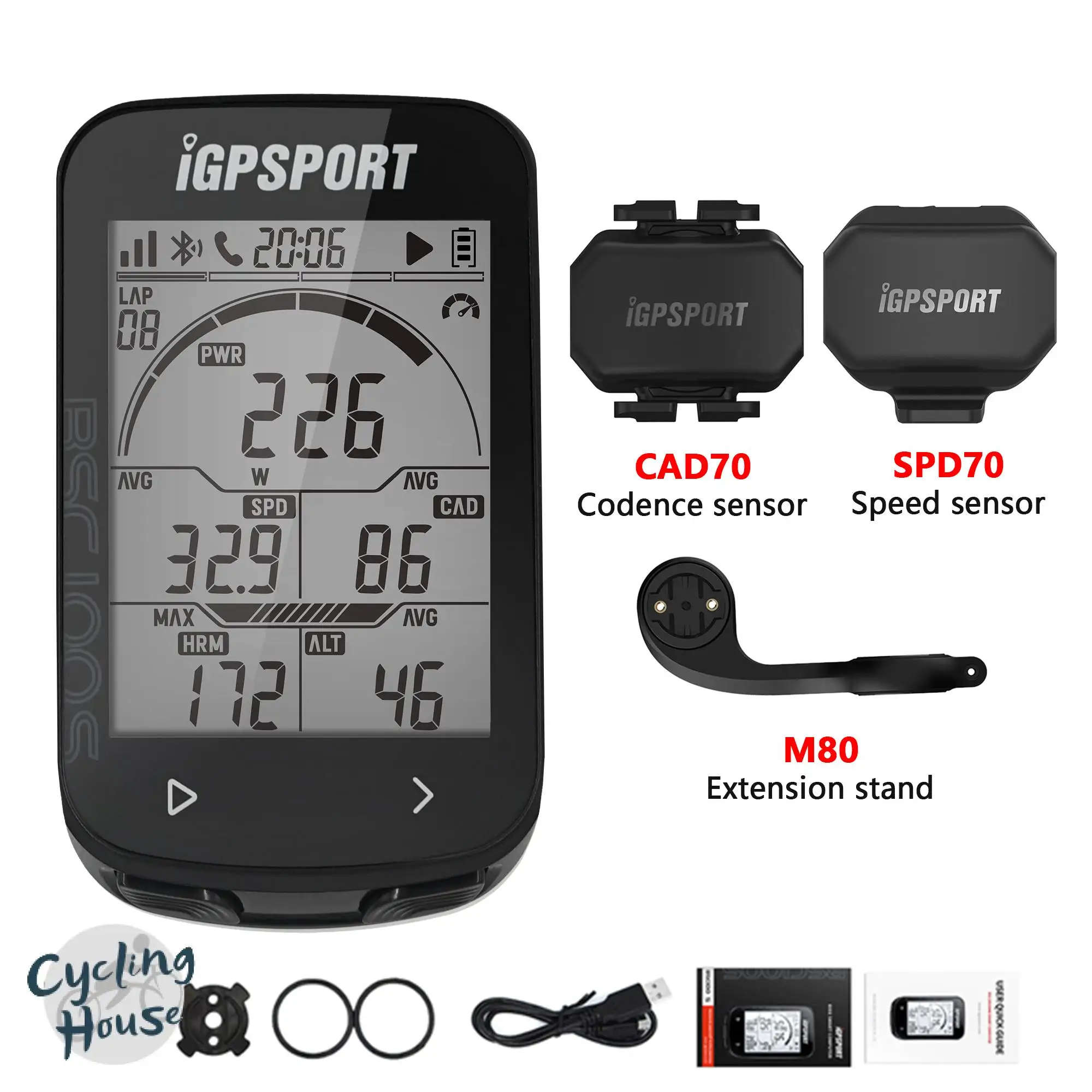 Igpsport Bsc100S Bicicletta Computer Outdoor Riding Contachilometri Candence Sensor Mtb Bici Da Strada Igs 100S Tachimetro Ant + Gps