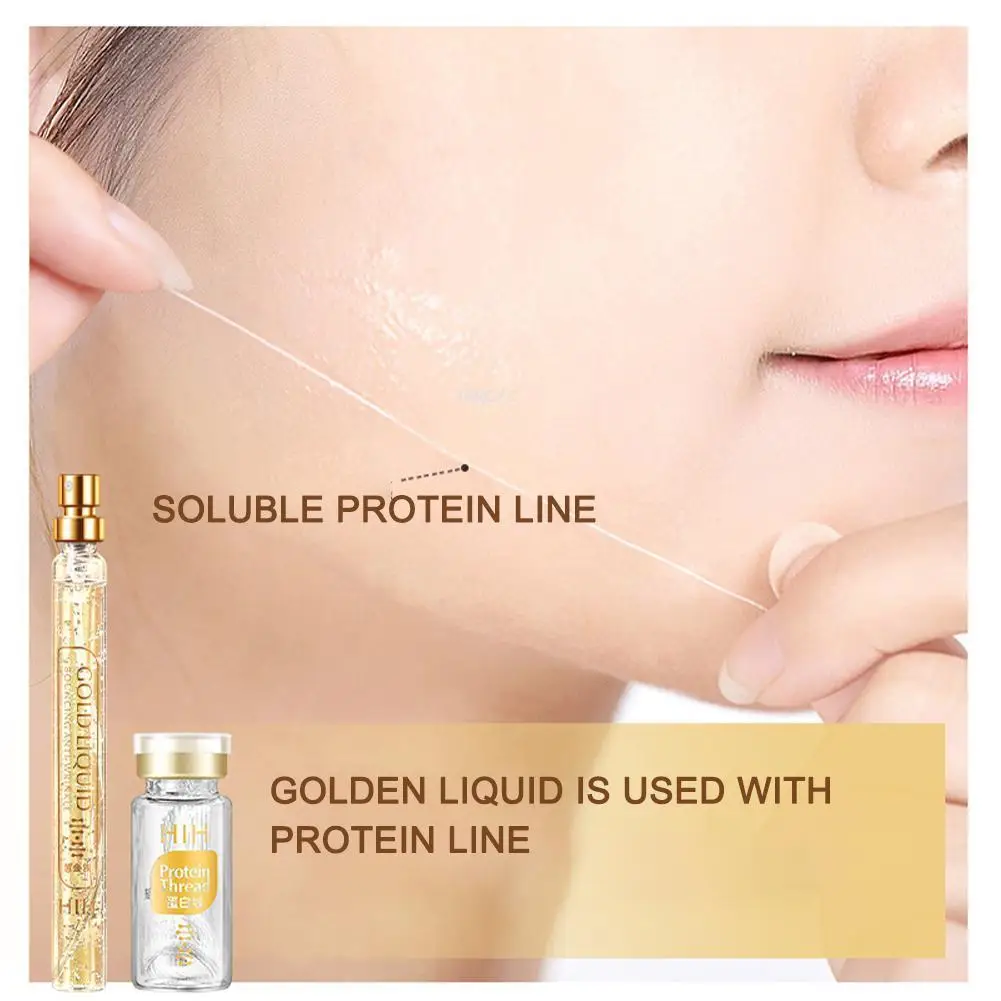Korea 24k Care Serum Active Collagen Silk Care Lifting Firming Set Hyaluronan Silk Line Moisturizing Essence Firming Skin Care 6