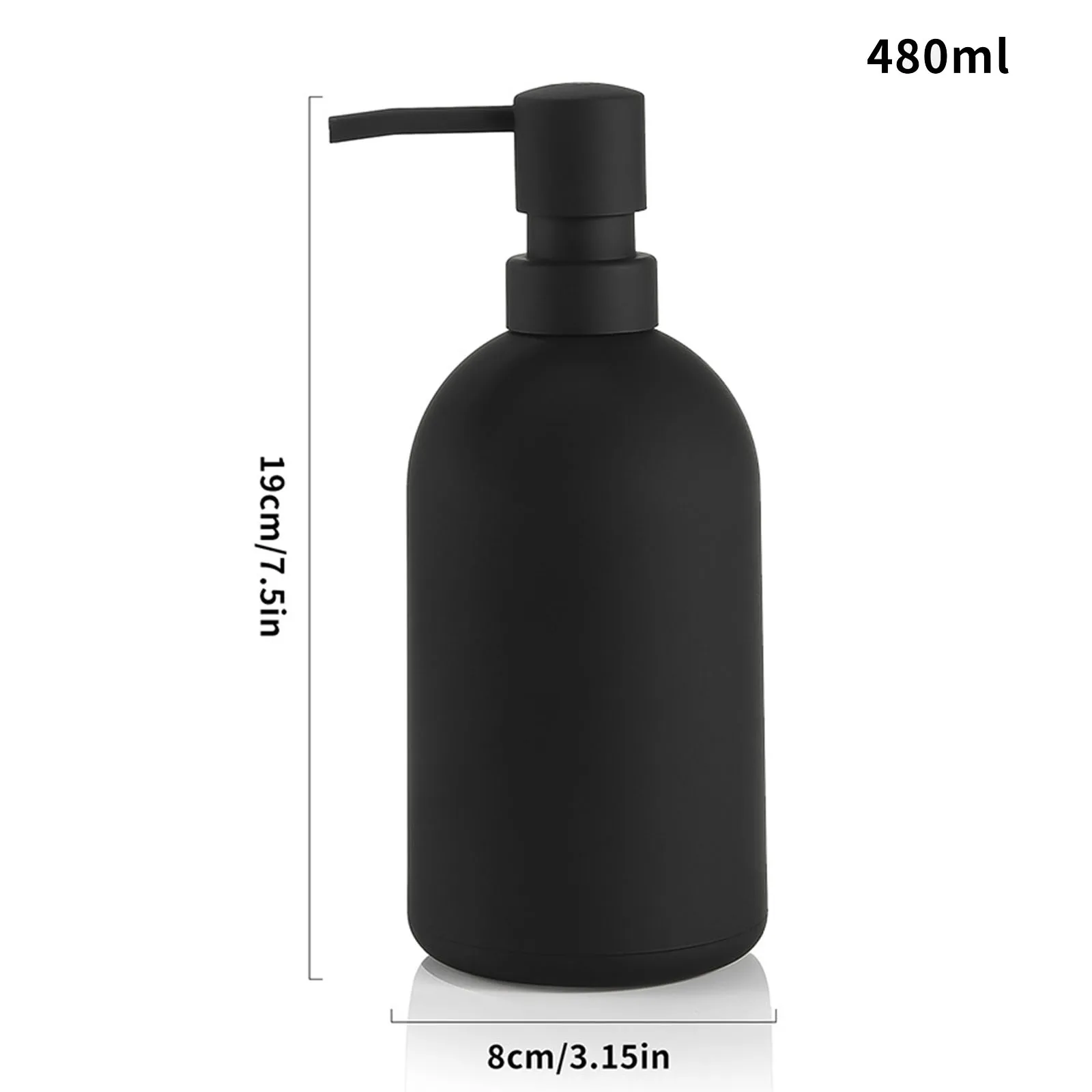 Soap Dispenser Black Empty Simple Styles 16Ounce Shampoo Lotion Dish Soap Pump Modern Pump Bottles Organization
