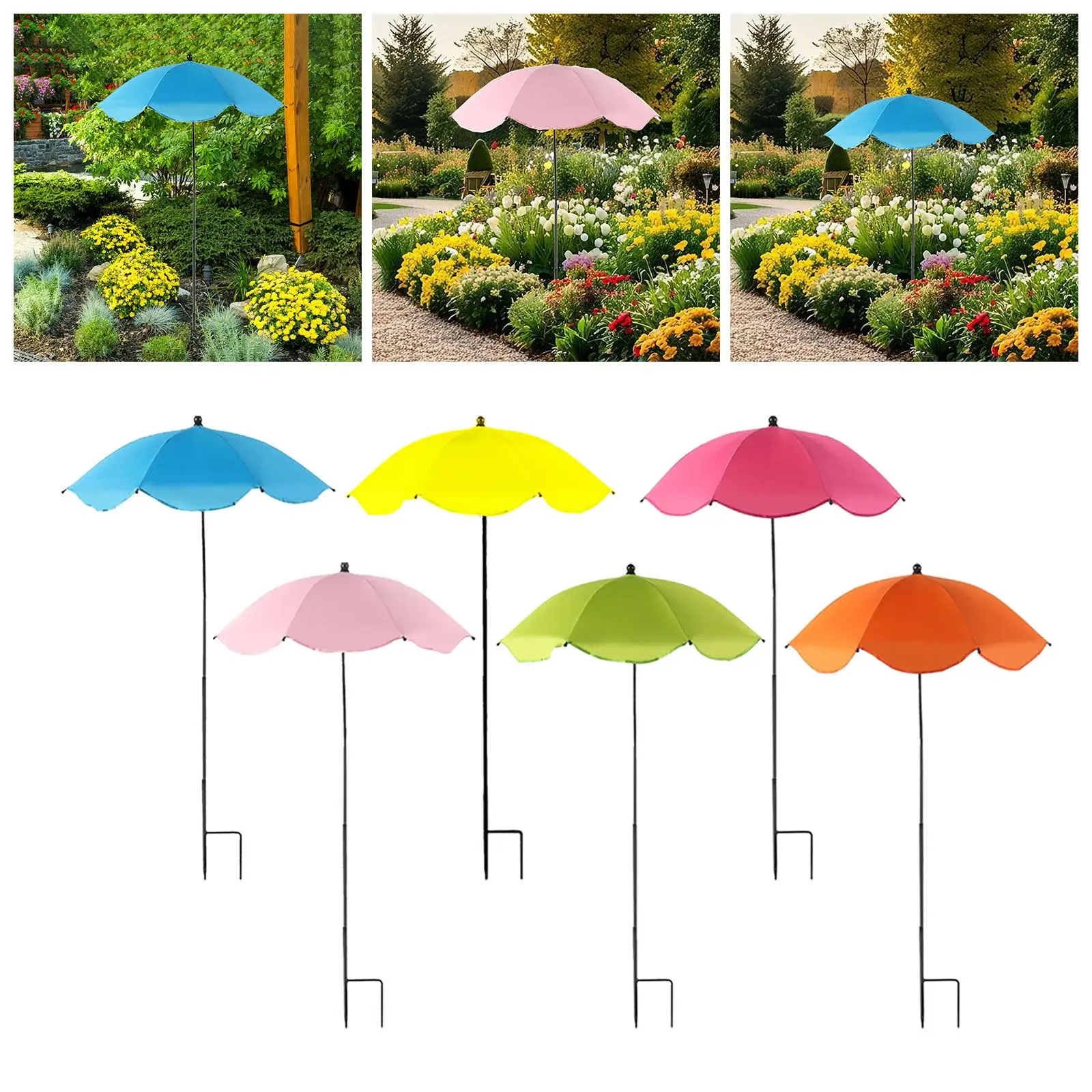 Plant Umbrella Weatherproof Provide Shade to Defend Plants from Blazing Sun Parasol Garden Umbrella Shade for Outdoor Plants