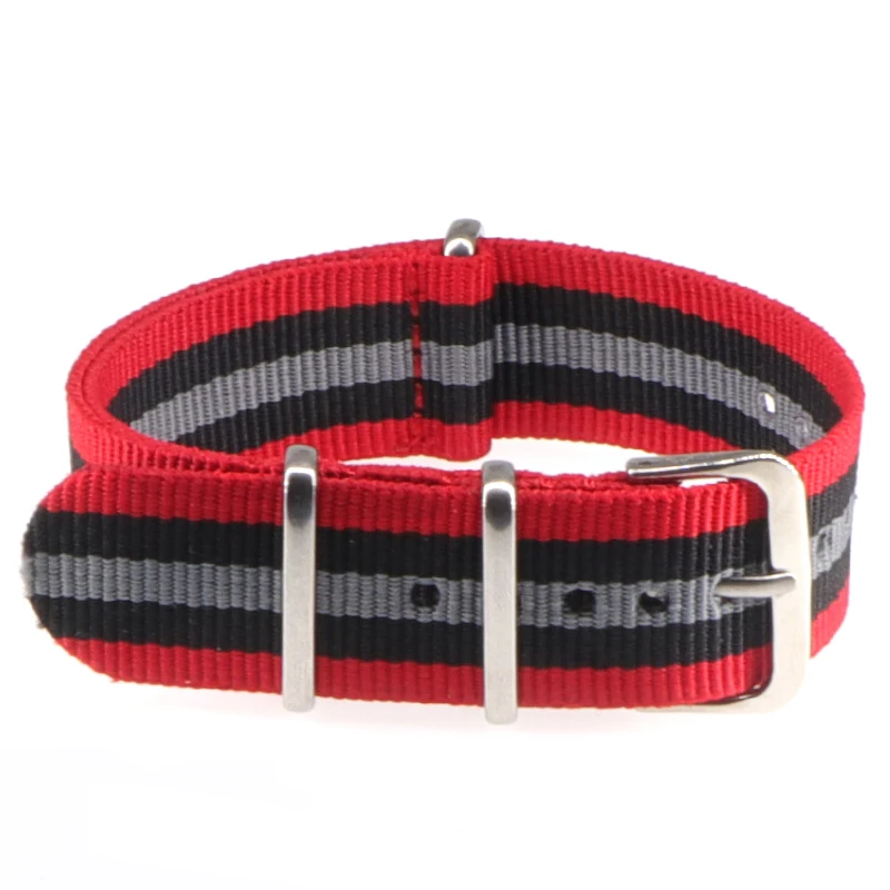 Nylon Army Sports Black Watch Strap with Belt Buckle