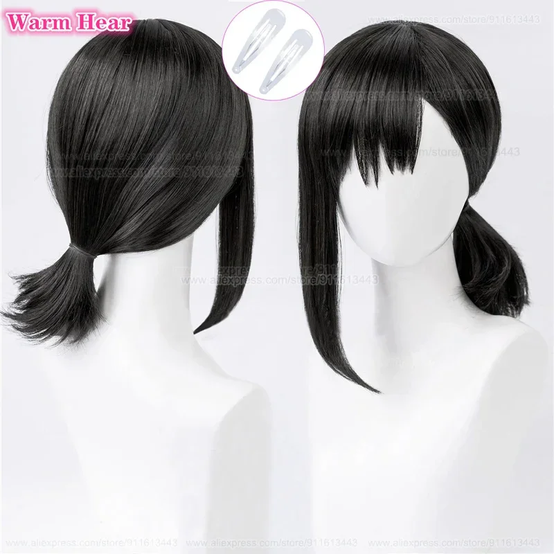 

Higashiyama Kobeni Wig Anime Cosplay 38cm Black Braid Bangs Short Hair With Hairpins Heat Resistant Synthetic Wigs + A Wig Cap