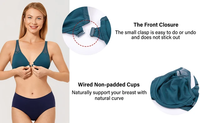 Front Closure Racerback Bra, Women's Front Closure Bras