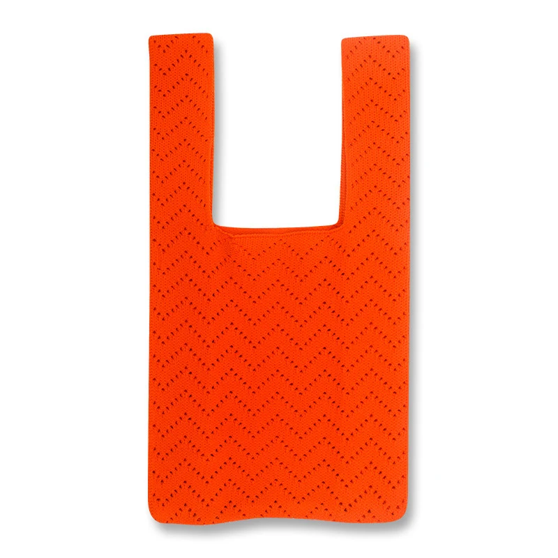 

Orange Knitted Hollow Out Women Handbag Fashion Tote Bag Underarm Bag Shoulder Bag Women Bag