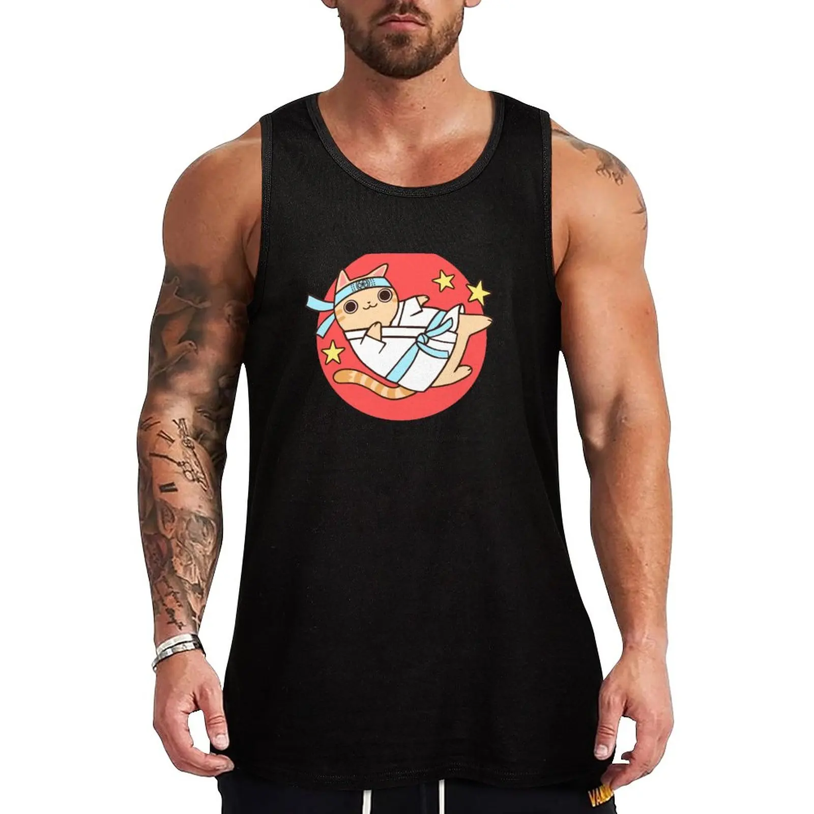 

New Karate Cat Tank Top Vests Top summer