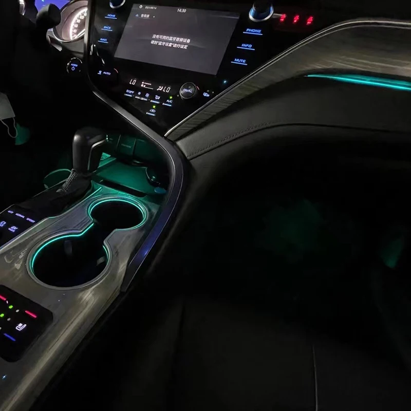 

Внутренний атмосферный свет для Toyota camry, 2020 цветов, освещение для двери, контурсветильник свет s, лампа в виде чашки