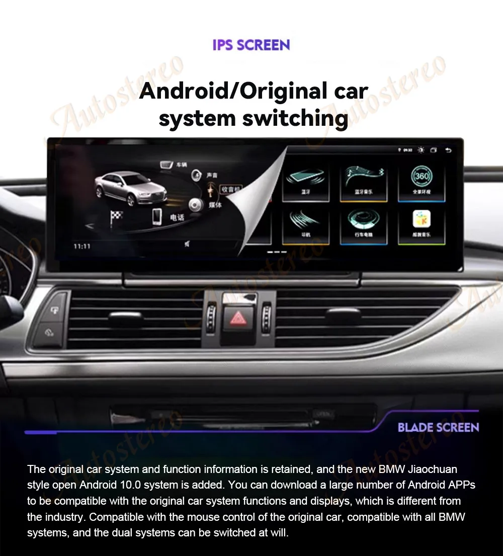 Carplay 14.9 Android 14 For Audi A6 A7 S6 S7 2012-2018 Car GPS Navigation Multim