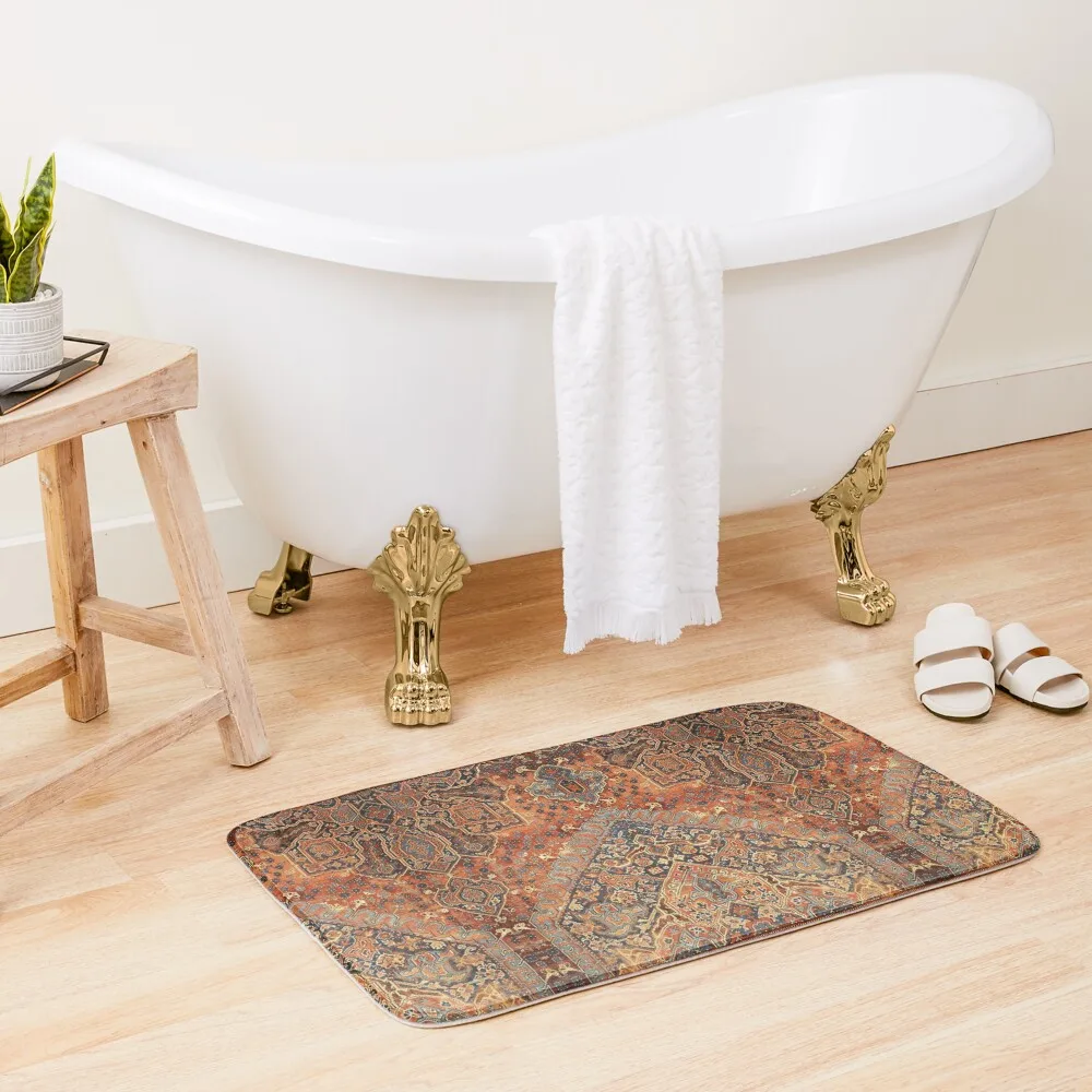 

Golden Oriental Heritage Traditional Moroccan Style Bath Mat Rug Foot Carpet Anti Slip Non Slip Carpet Floors For Bathroom Mat