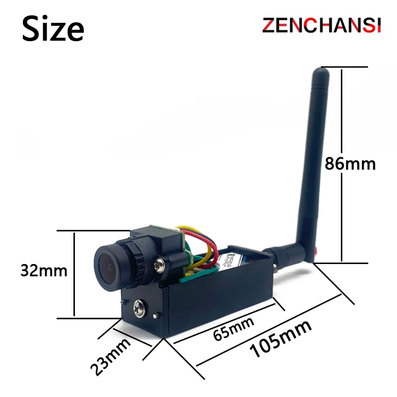 5.8G 48CH 100/200/400/1000mW Adjustable VTX Transmitter and CMOS 1000TVL FPV Camera with largest Heat Sink for RC Plane RC Boat 2