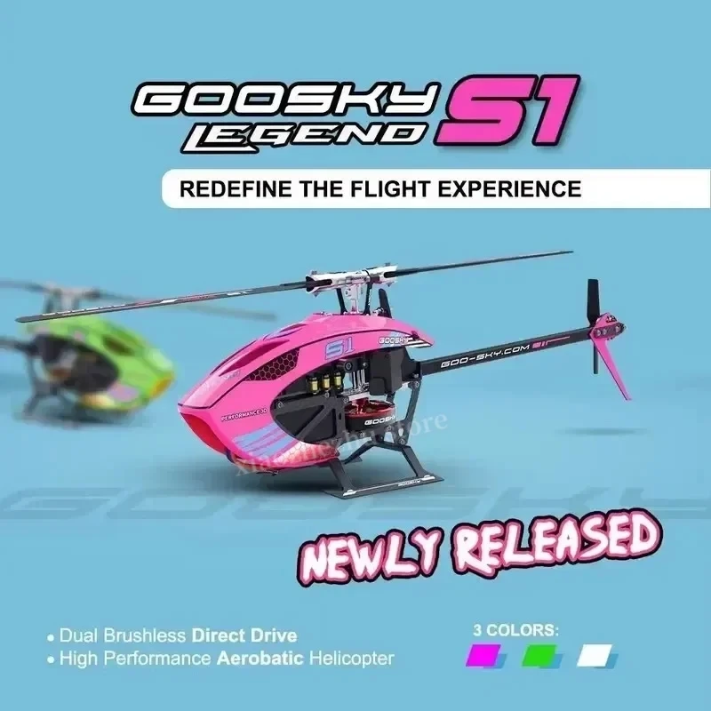 

Goosky S1 Bnf/rtf 6ch 3d Stunt Double Brushless Motor Direct Drive Motor Flybarless Direct-drive Rc Helicopter Toys Gifts