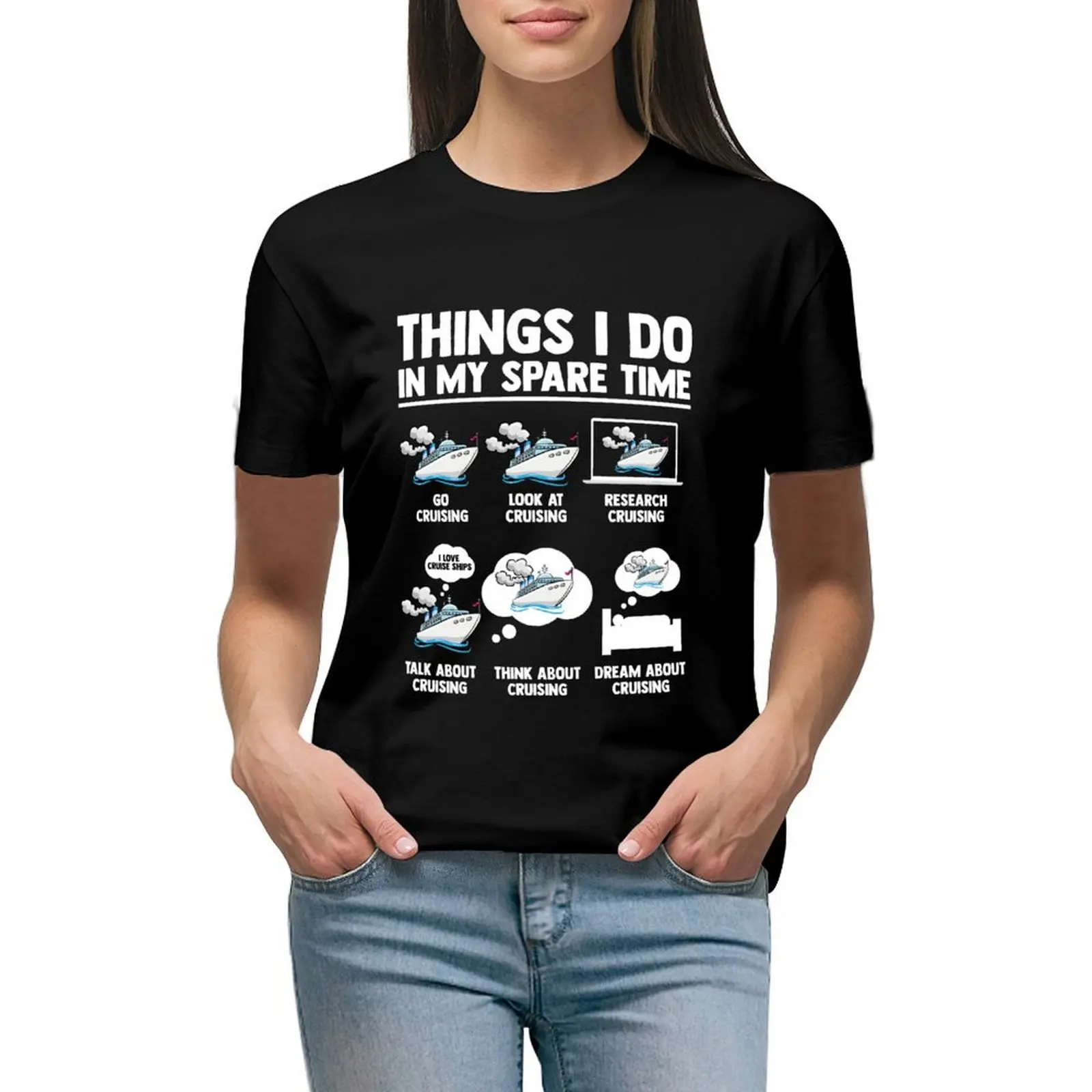 

Things I Do In My Spare Time Funny Cruising T-shirt shirts graphic tees summer top t-shirt dress for Women plus size sexy