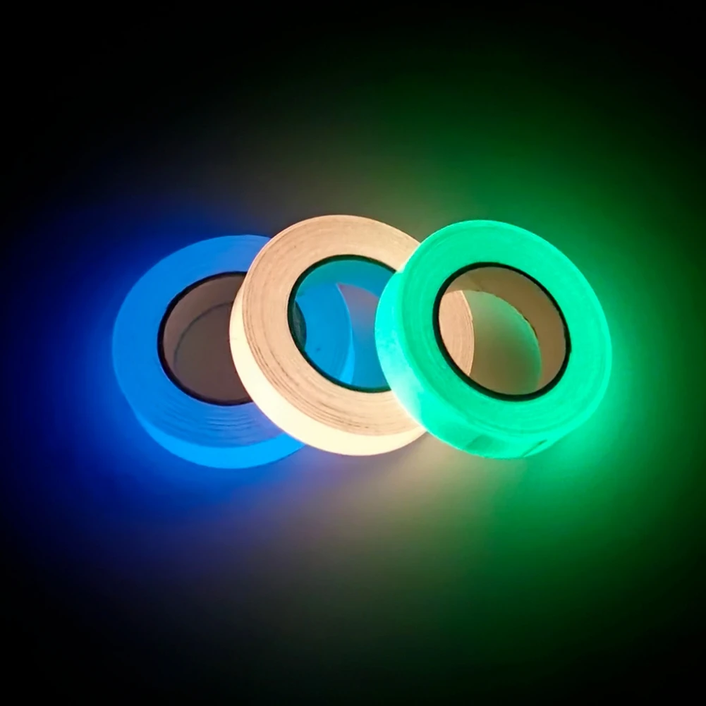 1/2/3pcs Waterproof Luminous Tapes Self Adhesive Warning Tapes Night Vision Glow in Dark Safety Home Garden Decoration