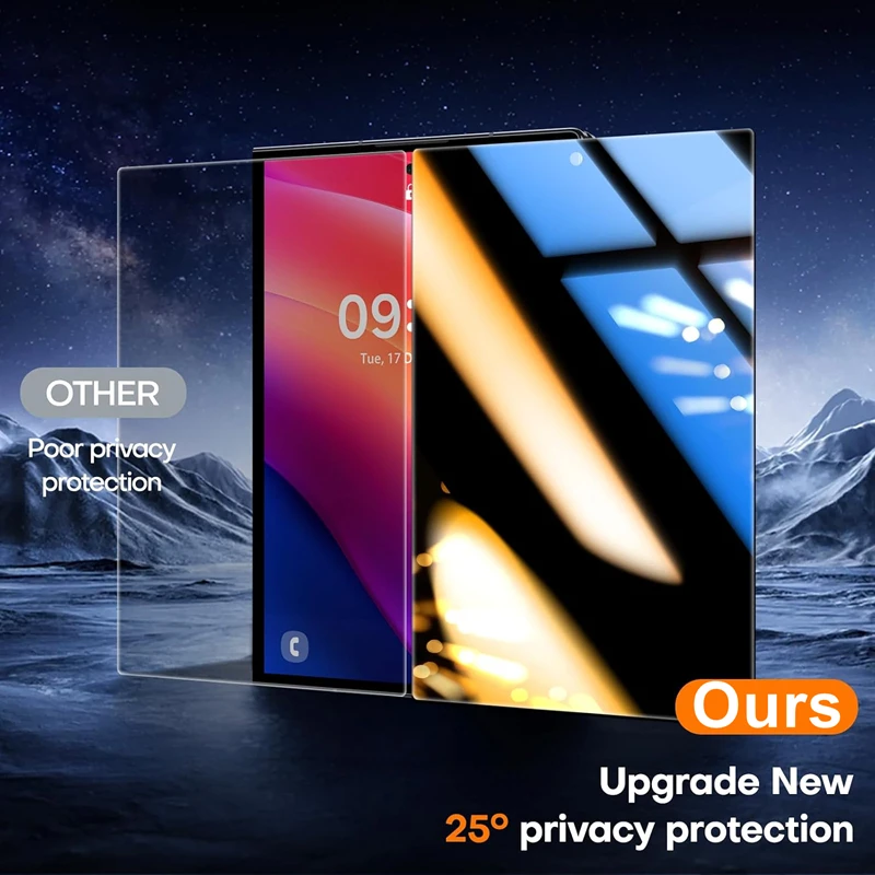 Fold8 Privacy Tempered Glass Screen Protector with Easy Install & Auto-Dust Removal Kit