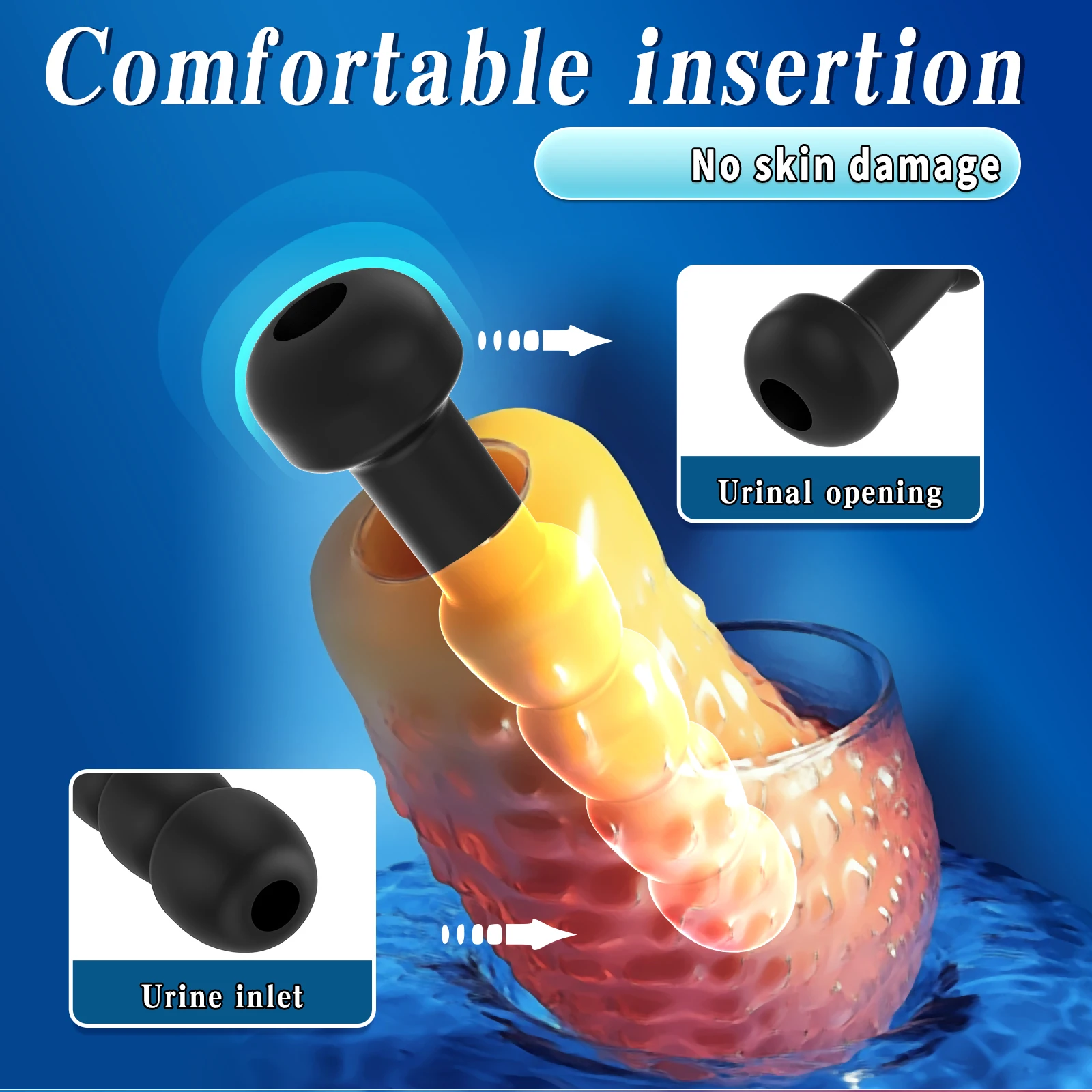 Silicone Penis Plug Urethral Toys Man Horse Eye Stick Urethral Sounding Rod Urethra Dilation Catheter