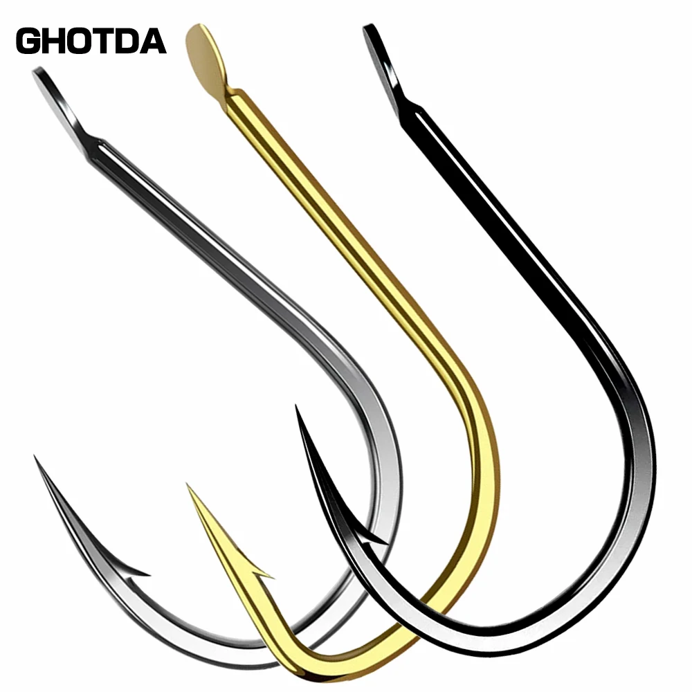 

Набор рыболовных крючков GHOTDA, 100 шт., крючок для завязывания мушек, крючок с зазубриной для ловли креветок, личинок, пупсов, San Juan, червей, Нимфы