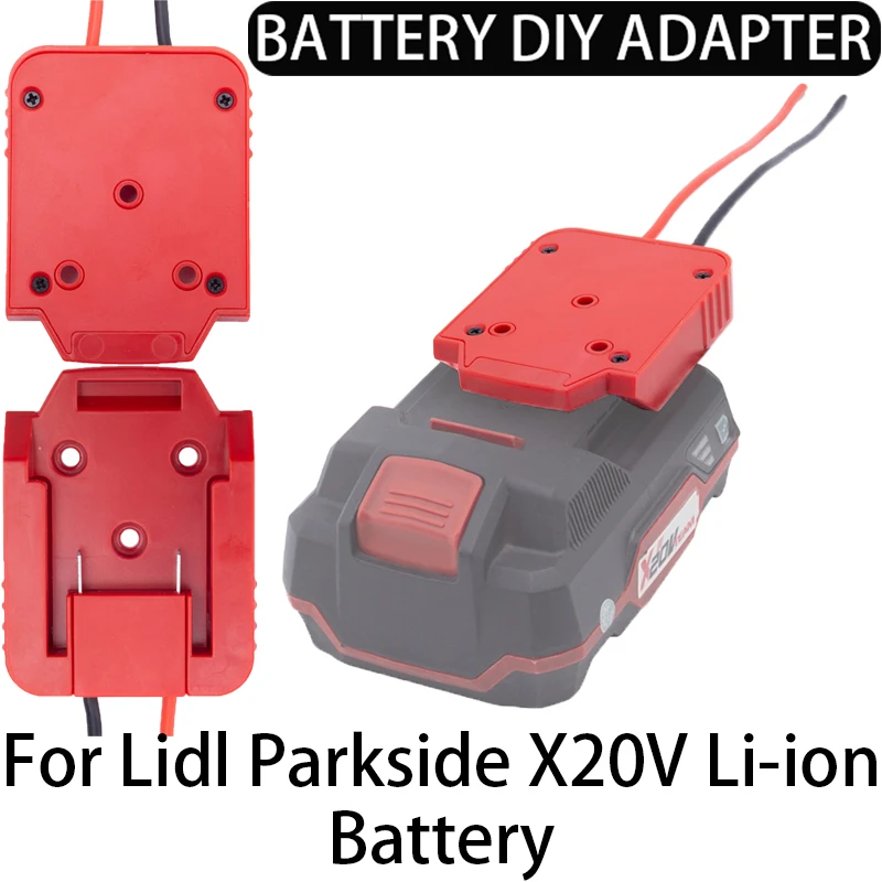 Adaptateur De Batterie Avec Interrupteur Pour Parkside X 20V - Compatible Batteries Lithium, Facile à Installer, Fil 14AWG