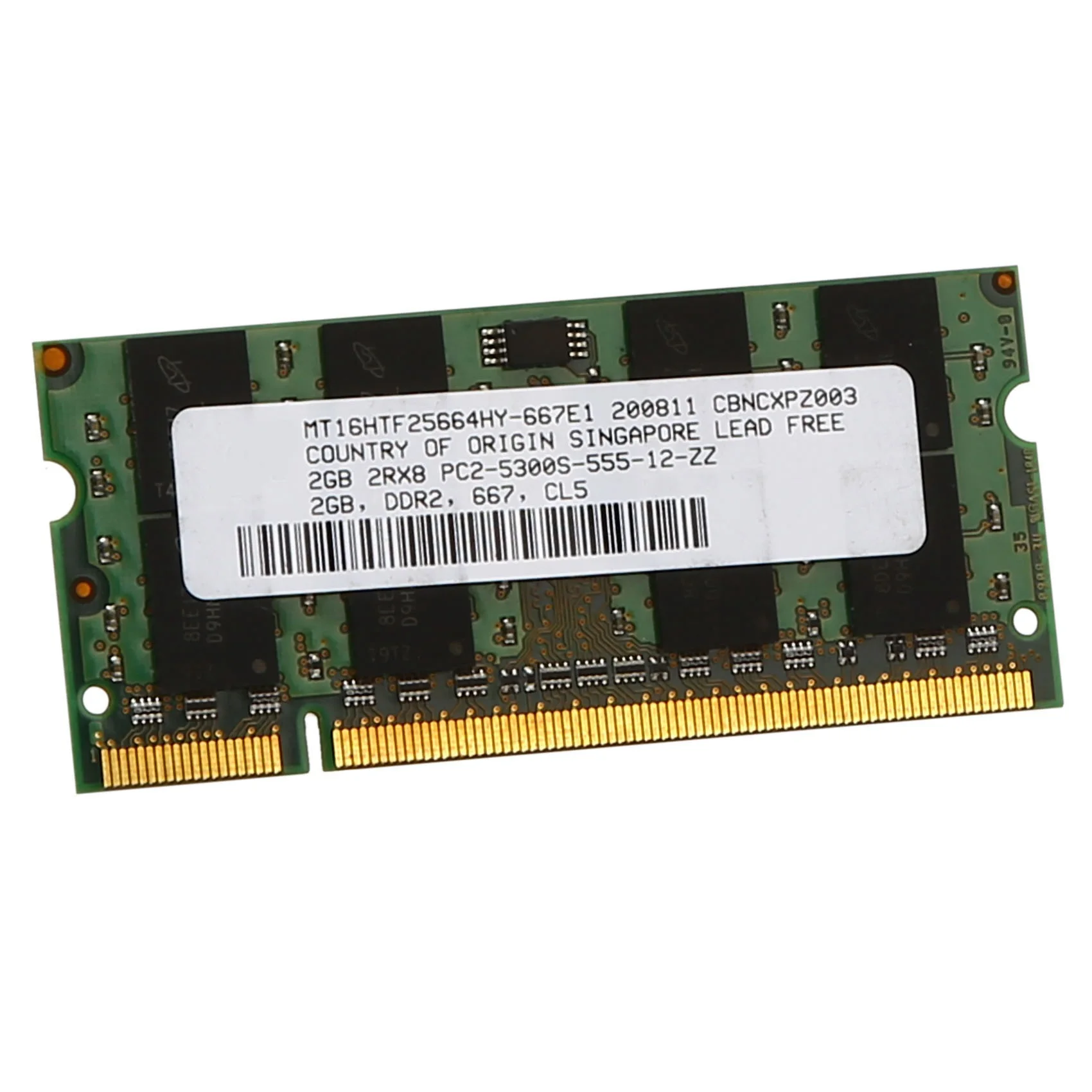 DDR2 RAM Memory 2GB 667Mhz PC2 5300 Laptop Ram Memoria 1.8V 200PIN SODIMM for Intel AMD laptop ram memory