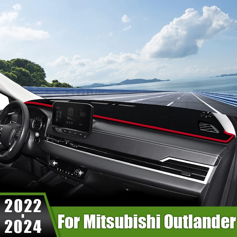 

Для Mitsubishi Outlander GN GM PHEV 2022 2023 2024 крышка приборной панели автомобиля, избегайте фрикционов, солнцезащитные коврики, Нескользящие аксессуары