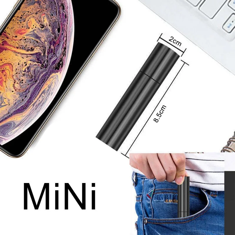 미니 토치 LED 충전식 손전등, 휴대용 USB 충전 손전등, 내장 배터리, 야외 캠핑 랜턴