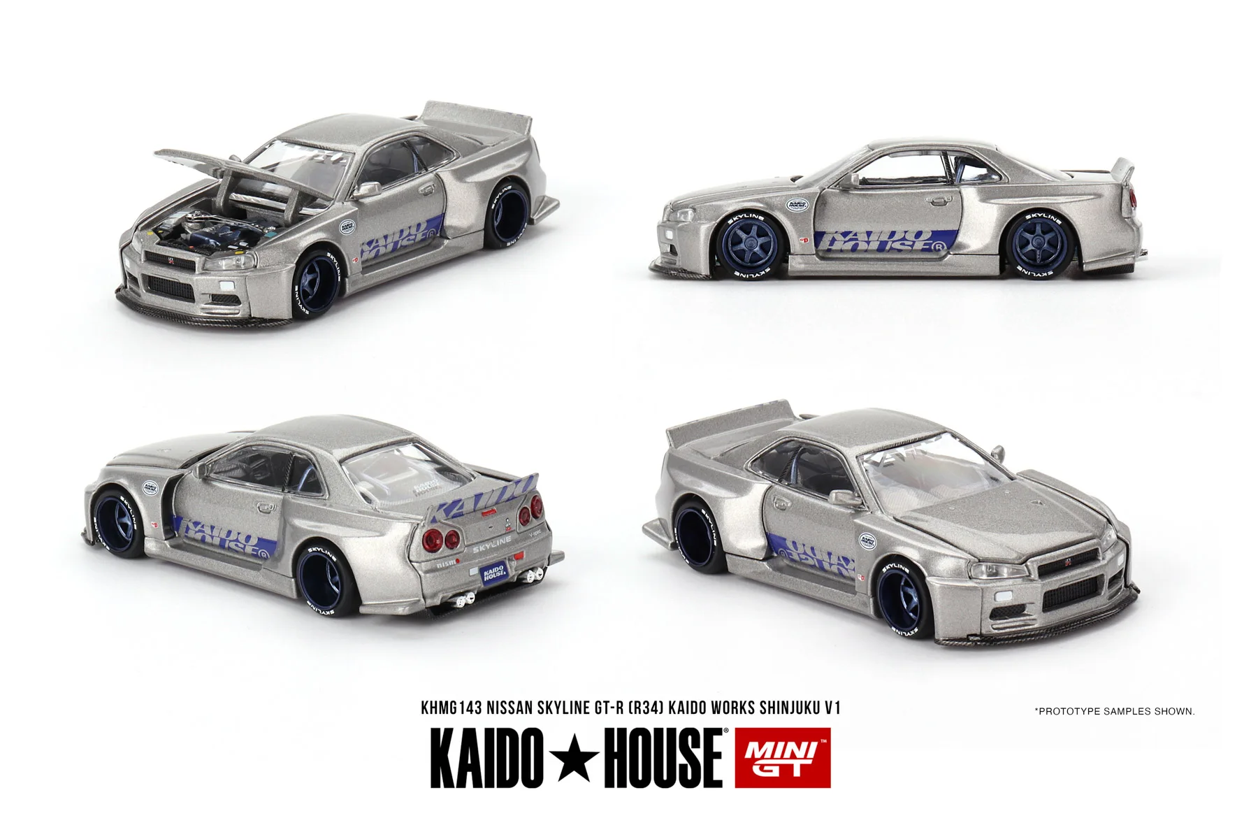 KAIDO★HOUSEMINIGT NISSNSKYLIENGT-R (R34) Preorder) Kaido House x Mini GT 1:64 Nissan Skyline GT-R