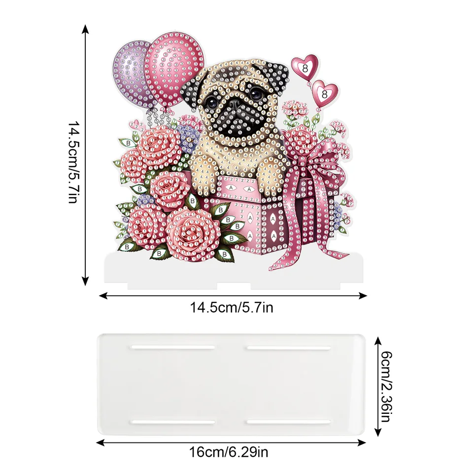 DIY 3D Diamond Painting Napkin Holder Kit - Acrylic Animal Design, Decorative & Functional Tableware