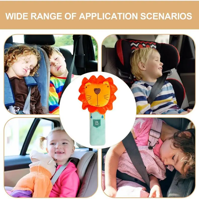 Kids Seatbelt Cover Kid Animal Image Carseat Pillow Seatbelt Pillow For Kids Protecting Neck Seat Belt Cover For Car Home