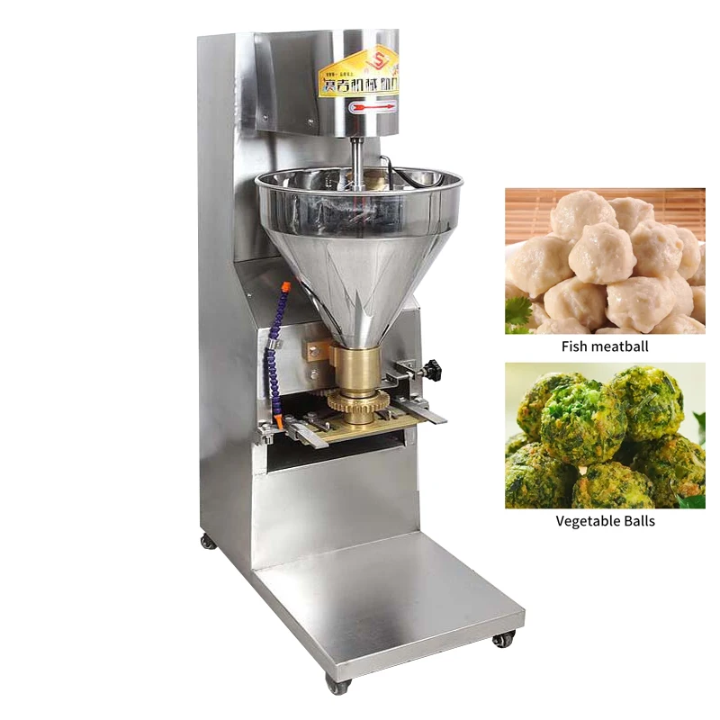 

Commercial Meatball Forming Machine Automatic Beef Fish Pork Meat Ball Maker Shrimp Vegetarian Meatball Making Machine 1100W