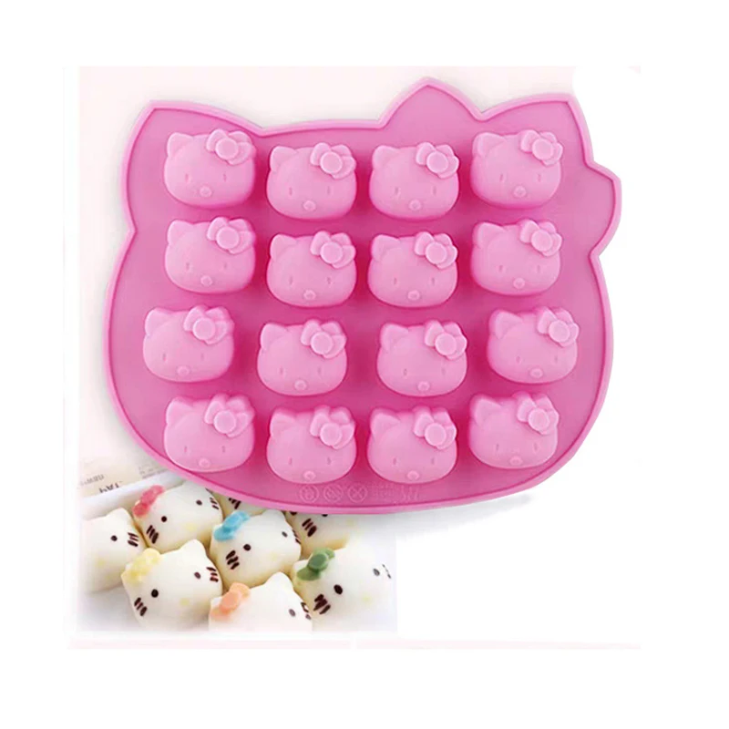 16-hole Cartoon Cat Silicone Mold Car Gypsum Mold DIY Wax Sheet Handmade Soap Home Wardrobe Aromatherapy Decoration