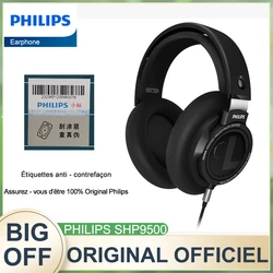 Philips SHP9500 Wired Earphone HiFi Stereo Music Headset 3.5mm 6.3mm Interface Computer Laptop Mobile Phone Universal Headphones