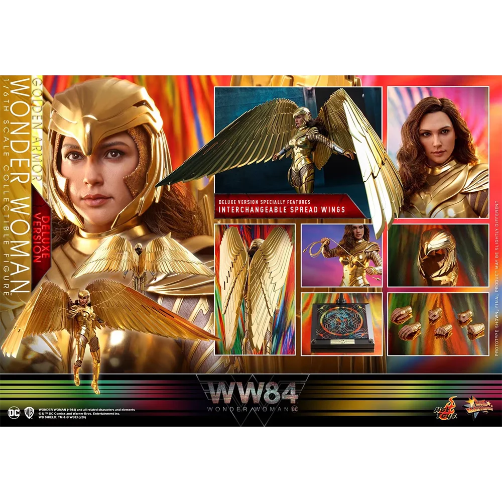 HotToys 1/6 MMS577/MMS578 Gold Armor Edition Wonder Woman 5.0 Luxury ...
