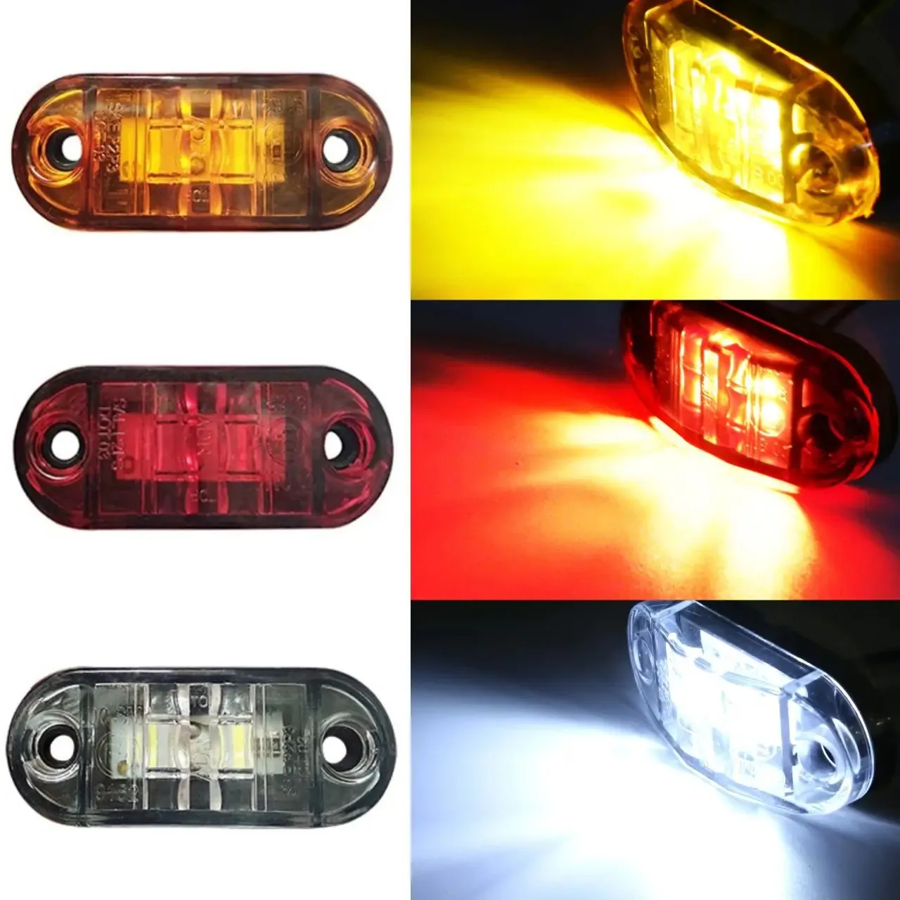 thumbnail image 2 of LED REAR Marker Light With Bracket For Trailer Van Lorry Boat 12v + 24v, GWAZA 15103 2 of 12