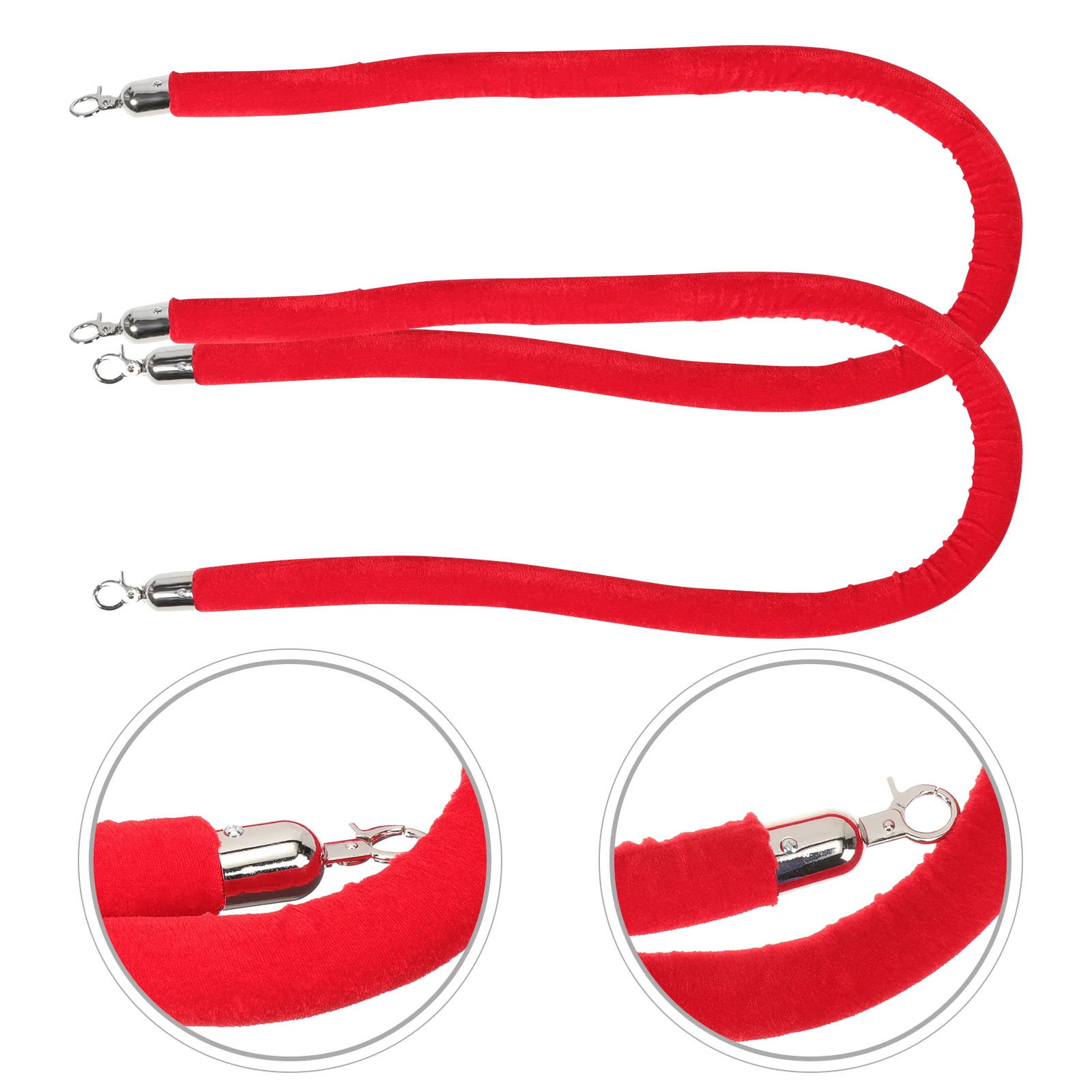 

Velour Rope Stanchion Rope Crowd Control Barrier Rope with Hook for Movie Theaters