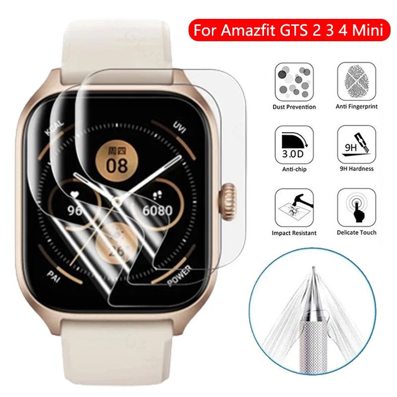 

Защитная пленка для смарт-часов Amazfit GTS 2 Mini 3 4, мягкая Гидрогелевая пленка из ТПУ с полным покрытием для Huami Amazfit GTS 4 Mini