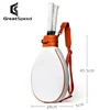 Greatspeed Retro Leather Backpack Tennis Bag Badminton 2-Rackets Tennis Handbag Outdoor Tennis Racket Bag Sports Single Shoulder 2