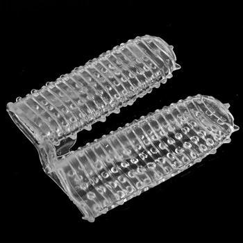 IKOKY Woman G-Spot Finger Penis Sleeve Adult Sex Toys Vaginal Massager Dildo Masturbation Silicone Sleeve Clitoris Stimulation 6