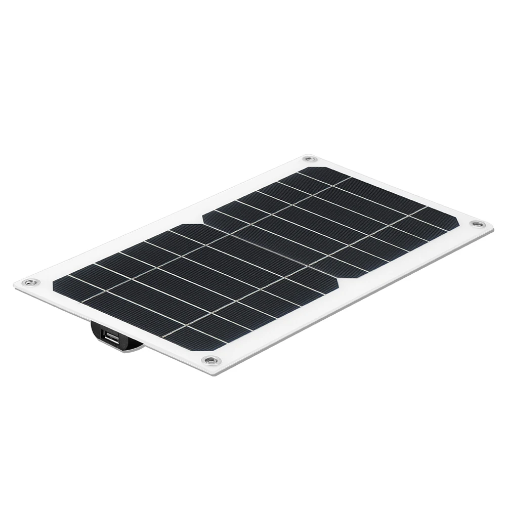 Portable Solar Panel, Solar Charger-5W Flexible Solar Panel 5V 1A USB Output Power Charging for Outdoor Camping Mobile Phone USB-charged Device