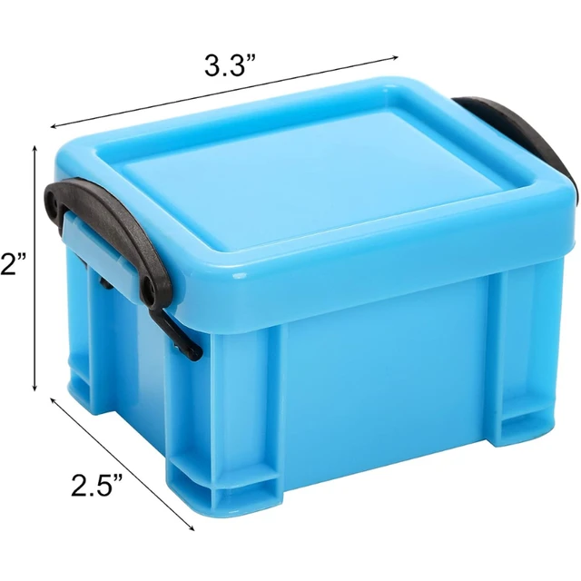 4PCS Square Plastic Storage Container Box DIY Coins Screws Jewelry Charms  Travel