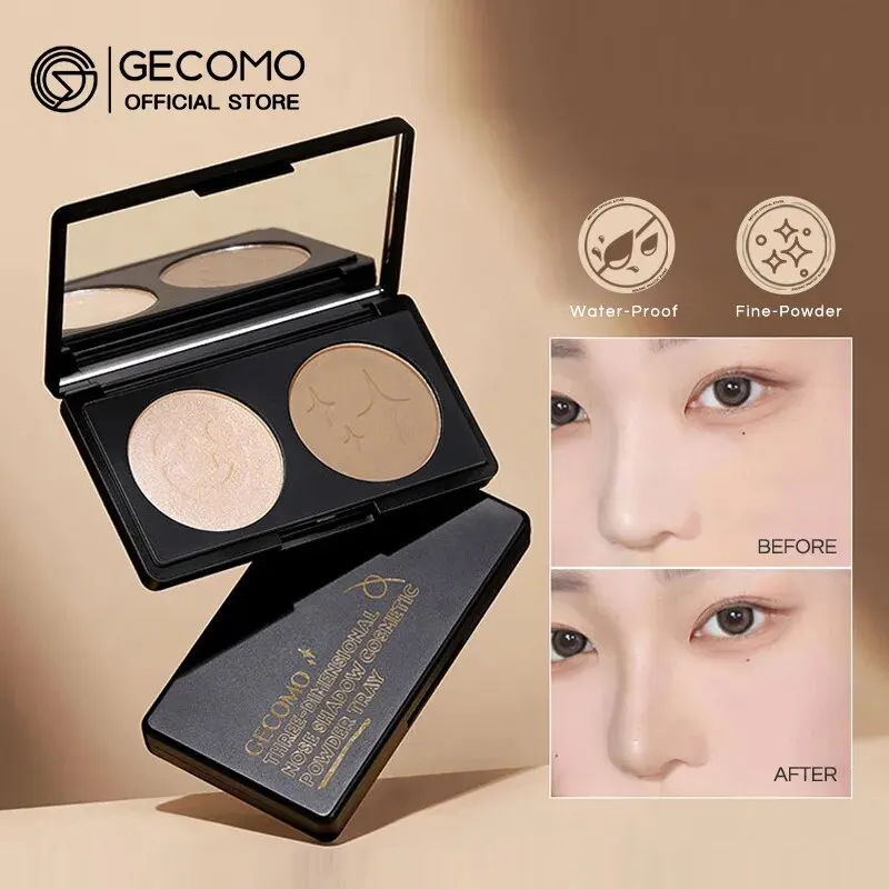 Contour Palette GECOMO Two Colors Contour Palette Concealing Highlighting & Contouring Makeup Palette All Skin
