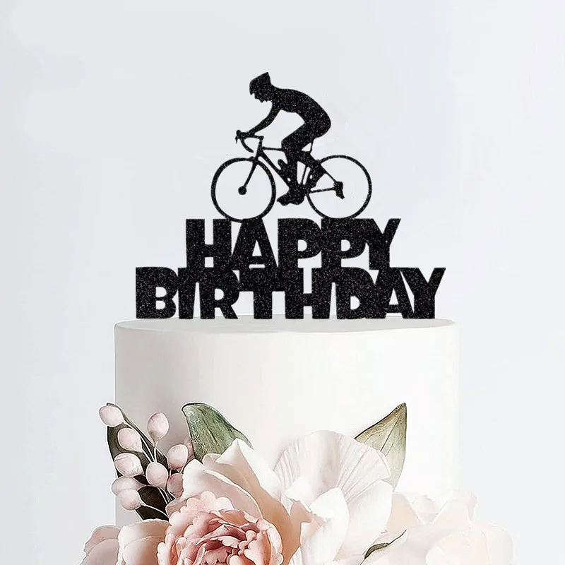 UTF4C Bicycle Cake Topper With Pets - Acrylic Wedding Birthday Cake Decoration - View #8