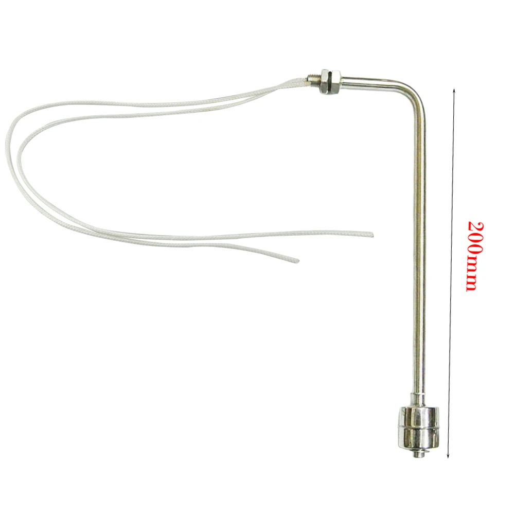 1pc 75/100/150/200/250mm Stainless Steel Float Switch Tank Right Angle Water Level Sensor L Type Float Switch Controller image 8